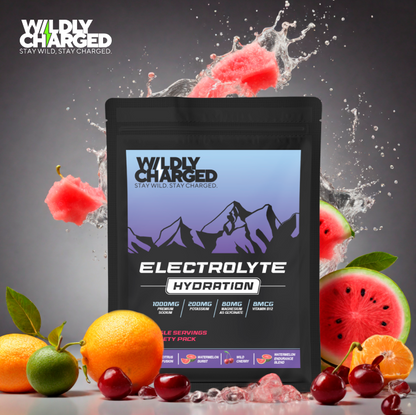 Wildly Charged Electrolyte Hydration Powder - 8 Single Servings Variety Pack